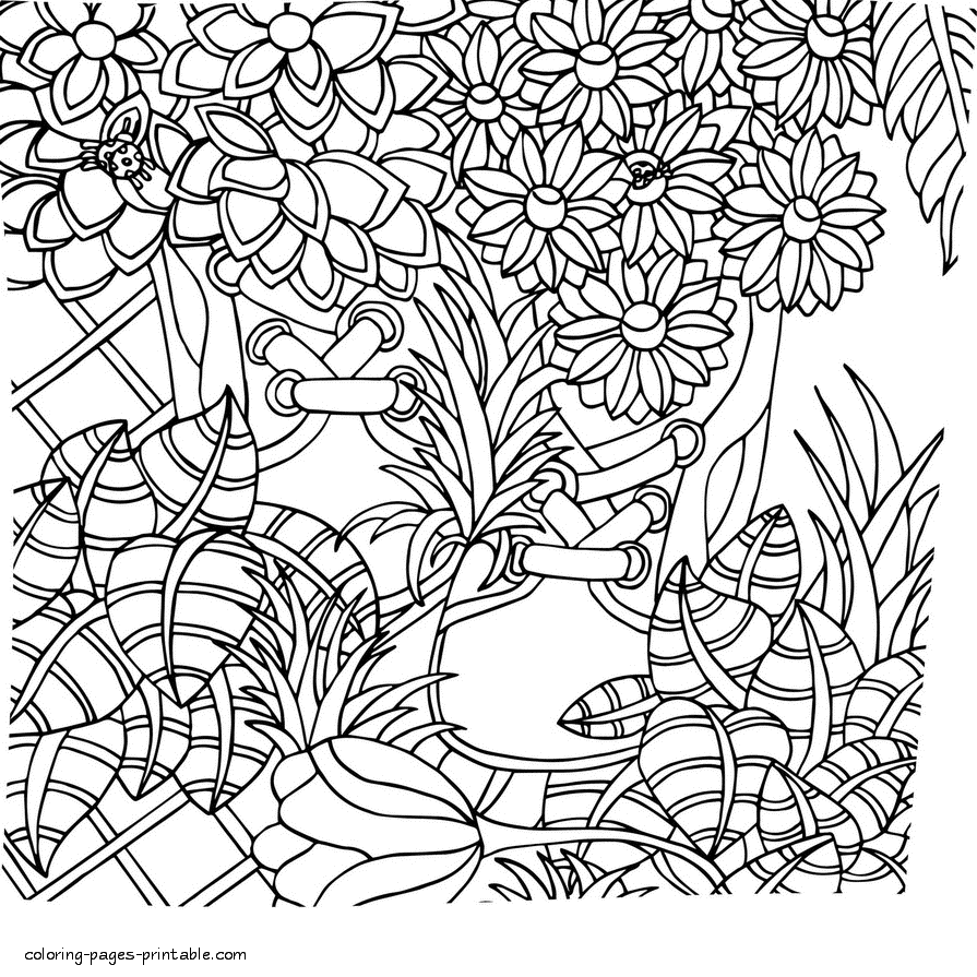 Adult Spring Flower Coloring Pages Coloring Pages Printable Com