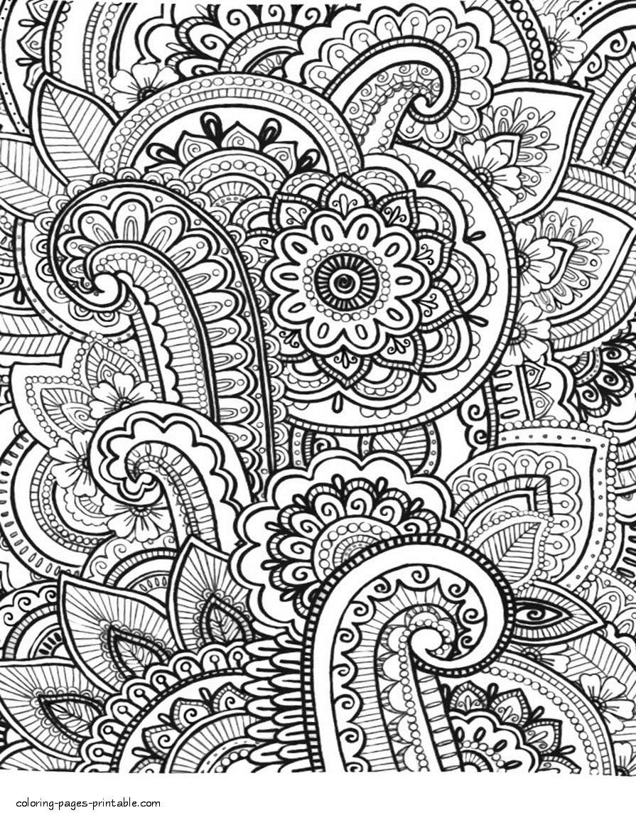 Flower Coloring Sheets For Adults || COLORING-PAGES-PRINTABLE.COM