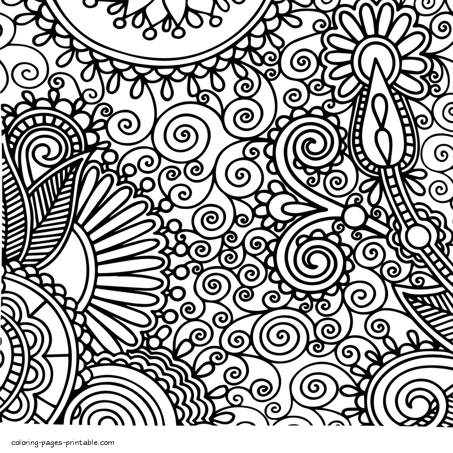 Free Flower Coloring Sheets For Adults || COLORING-PAGES-PRINTABLE.COM