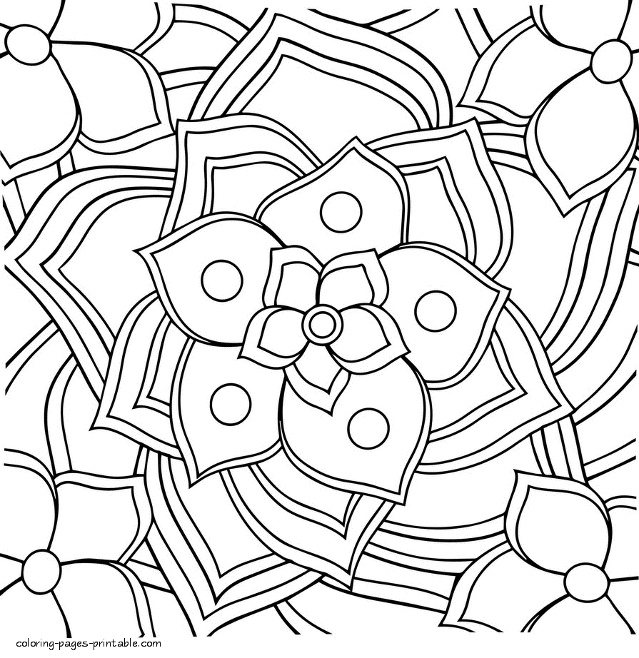 Adult Flower Coloring Books To Print