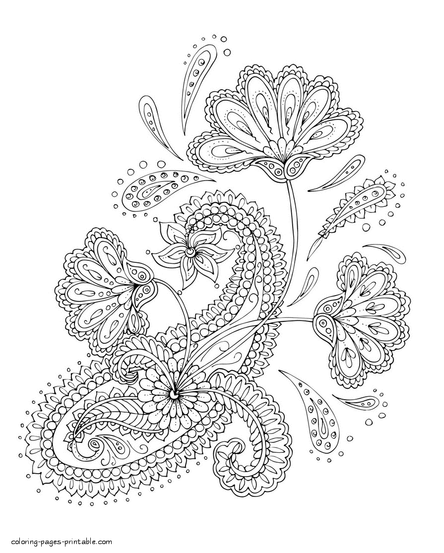 Man-sized Flower Coloring Pages To Print