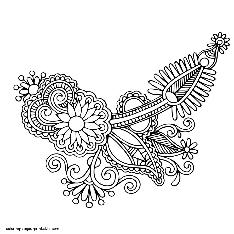 Coloring Pics Of Flowers To Print