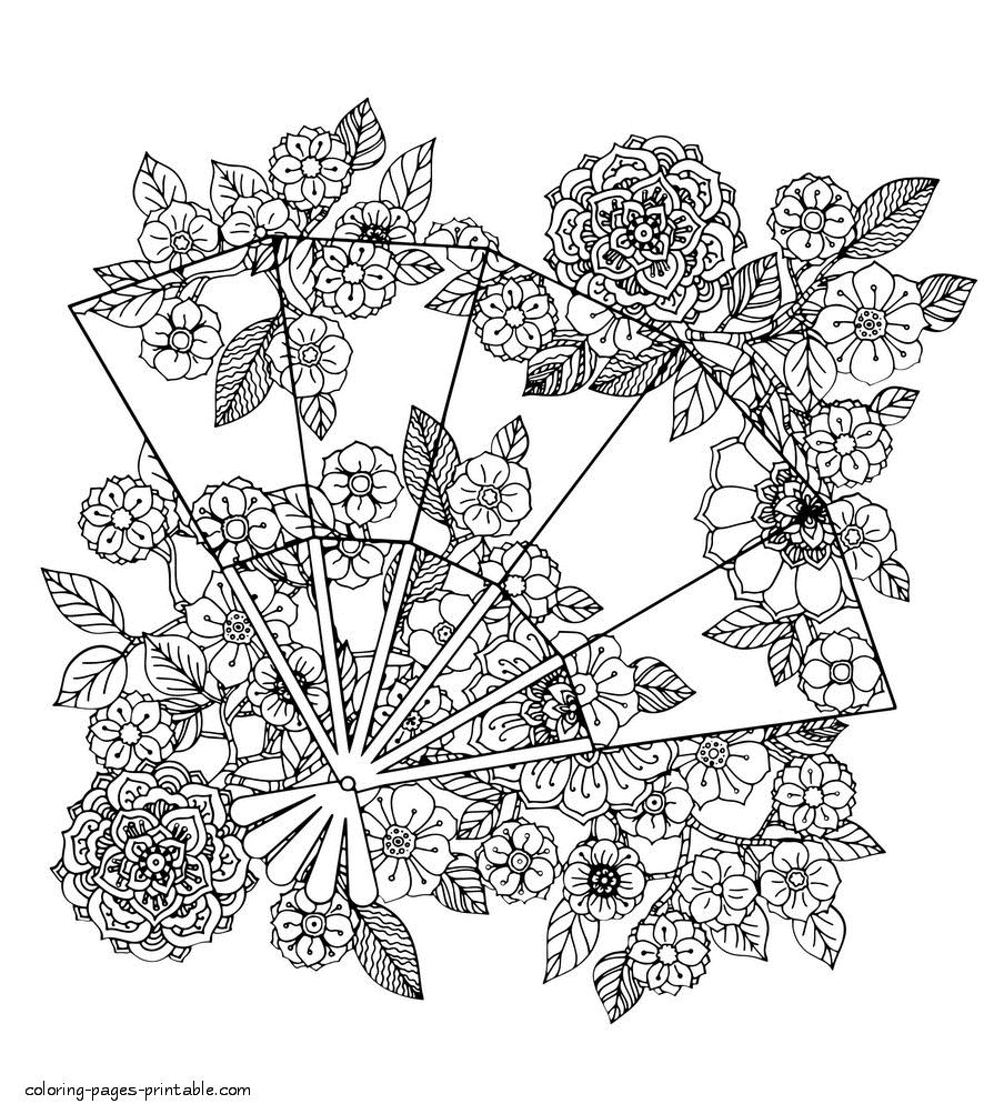 Adult Colouring Pages Of Flowers || COLORING-PAGES ...