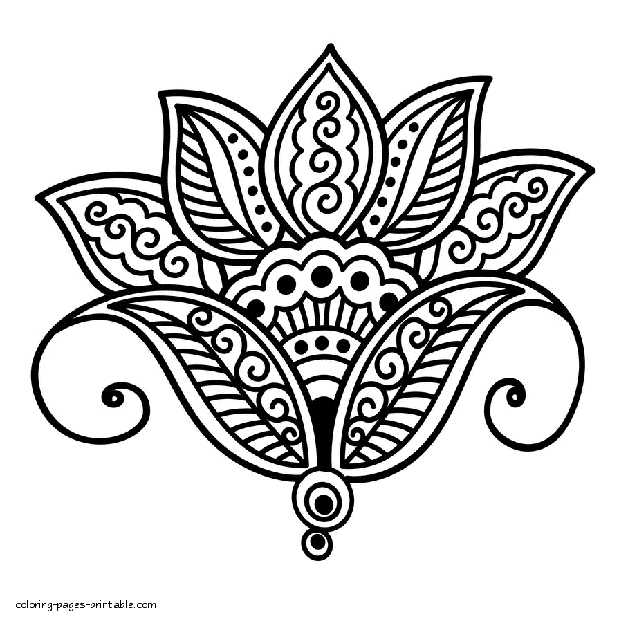 Flower Print Out Coloring Pages For Adults