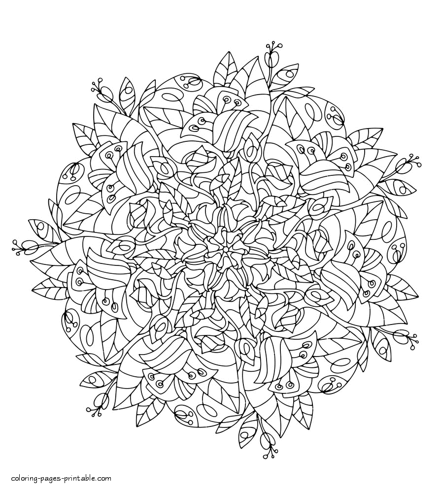 Free Printable Adult Coloring Book Pages With Flowers