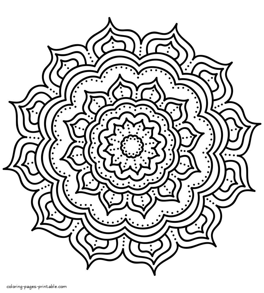 Mandala Flower Coloring Page To Print