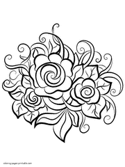 Colouring Pages For Adults. Roses Pictures