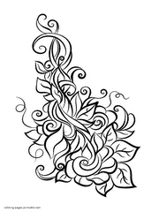 Large Flower Coloring Page For Adults