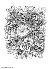 Spring Flowers Coloring Sheets