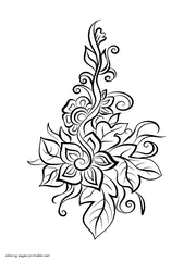 Simple Flower Coloring Page For Adults Printable