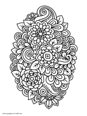 Flower Coloring Pages Pdf For Adults Free