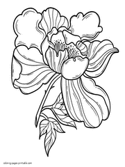 Coloring Printable Pages For Adults. A Flower