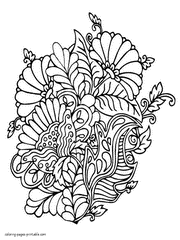 Lot Of Free Printable Flower Coloring Pages For Adults