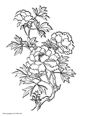 Coloring Paper Flowers For Adults