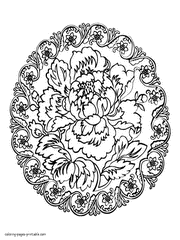 Flowers Colouring Pages For Adults Printable