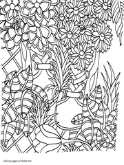 Adult Spring Flower Coloring Pages For Free