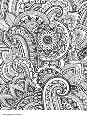 Coloring Pages For Adults. A Flower || COLORING-PAGES-PRINTABLE.COM