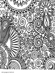 Flower coloring pages for adults - Coloring Pages