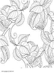 Exotic Garden Coloring Page For Adults