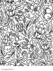 Download 130 Flower Coloring Pages For Adults Free