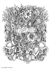 Free Of Charge Flower Coloring Pages For Adults