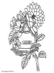 Perfume And Flowers Coloring Pages For Adults