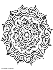Mandala Flower Coloring Page To Print