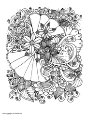 Cool Adult Flower Coloring Pages For Free