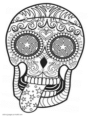 Skull Adult Coloring Pages For Free