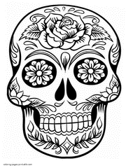 Printable Coloring Pages For Adults Skulls