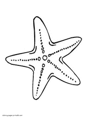 Sea star coloring page to print