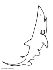 Coloring pages sea animals. Shark printable