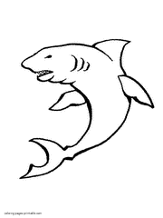 Shark coloring pages. Marine life sheets for kids