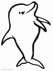 Baby dolphin coloring pages for kids