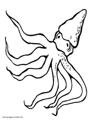 Octopus coloring pages. Ocean life for kids