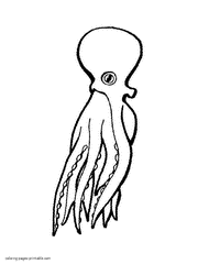 Sea creatures free coloring pages. Octopus