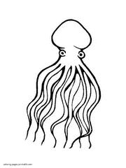 Octopus coloring pages to print. Sea animal