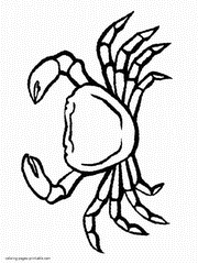 Sea animal coloring page - crab pictures