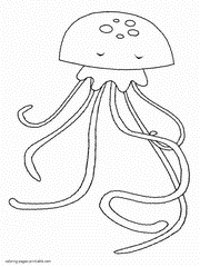 Jellyfish coloring pages to print