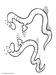 Loving couple of worms coloring page