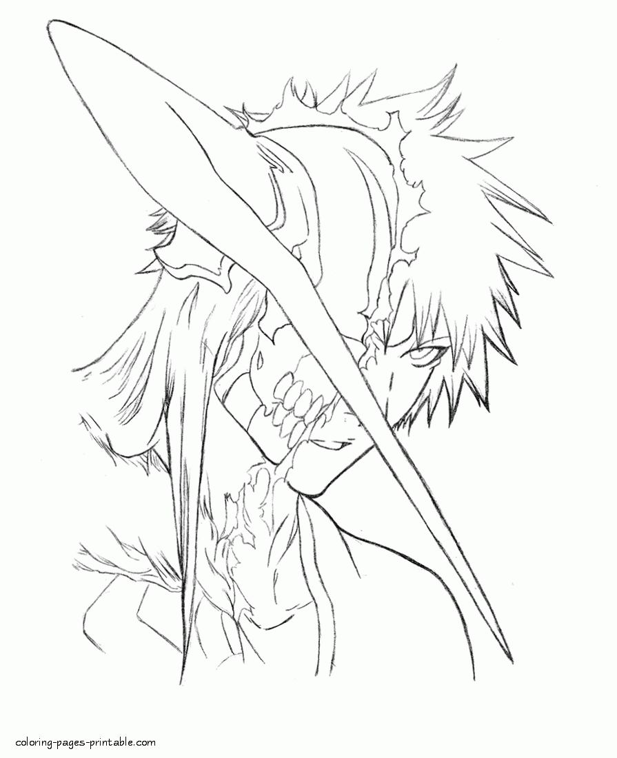 bleach printable coloring pages