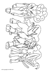 Free Pokemon coloring pages for kids. Black and white pictures