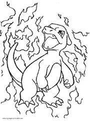 Pokemon characters coloring pages for kids