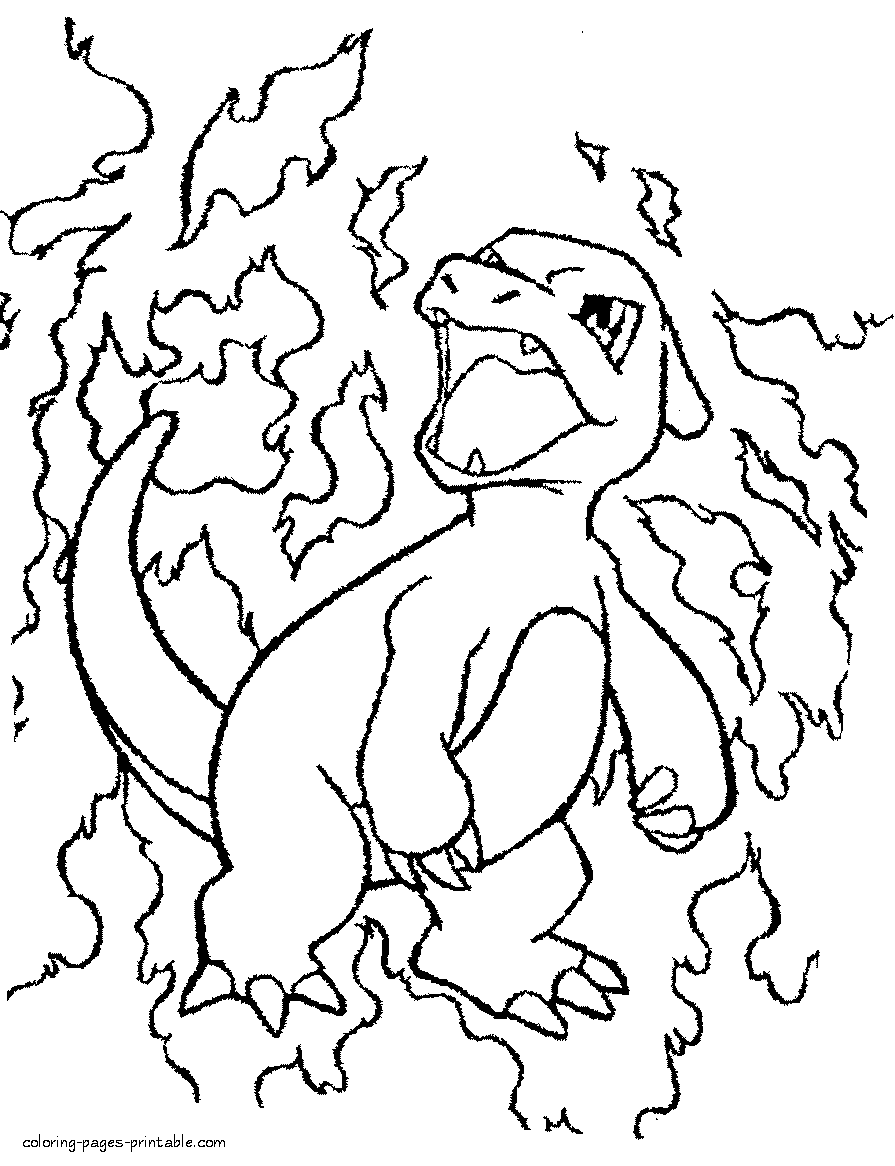 Pokemon characters coloring pages || COLORING-PAGES-PRINTABLE.COM