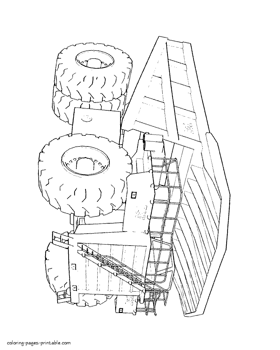 Mining super truck coloring page