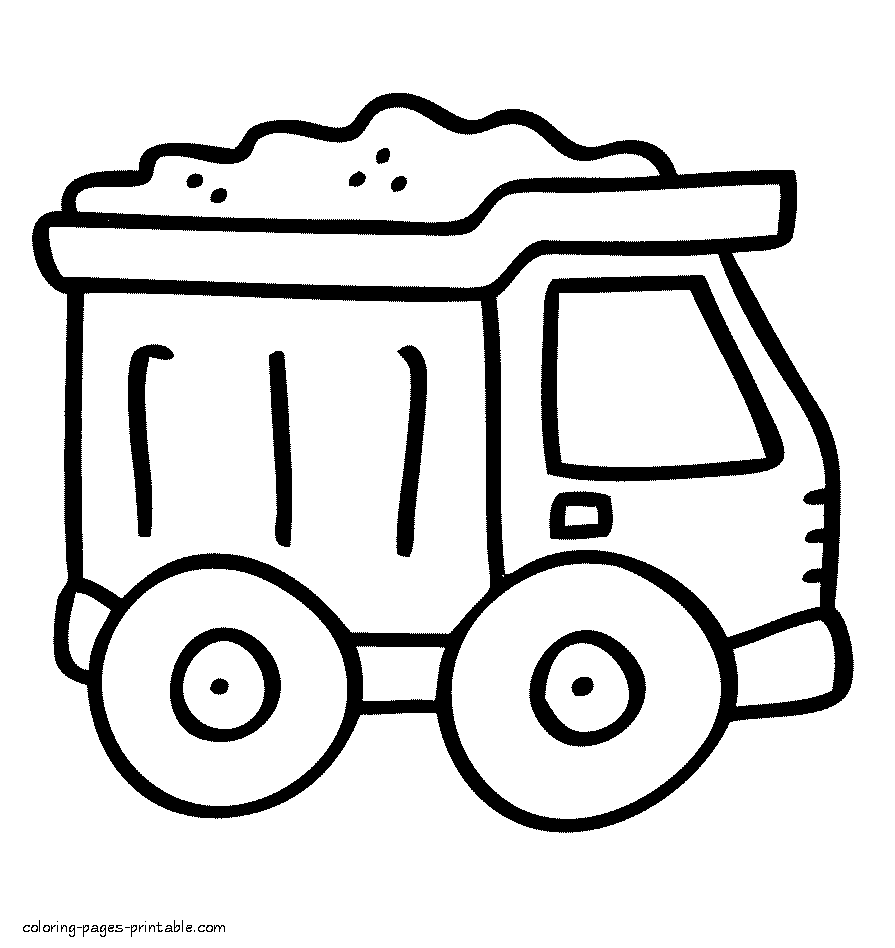 Coloring Pages For Little Boys A Dump Truck Coloring Pages Printable Com