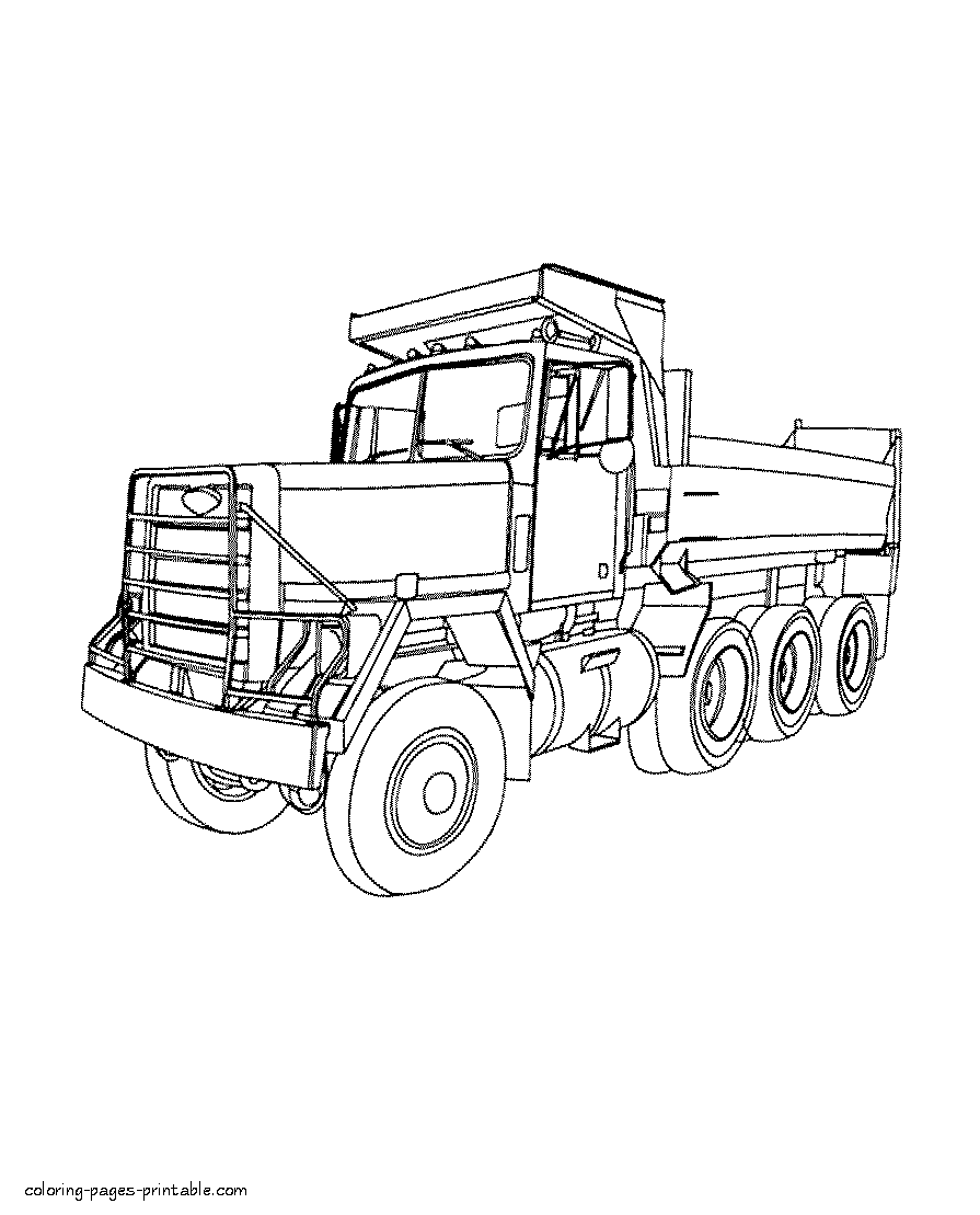 Lorry printable coloring pages