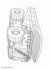 Mining super truck coloring page