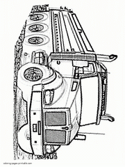 Kenworth T880 work dump truck coloring page