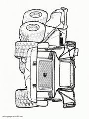 Dump truck coloring page. John Deere 460E